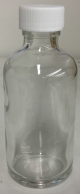 Boston Round 2 oz. clear glass bottle