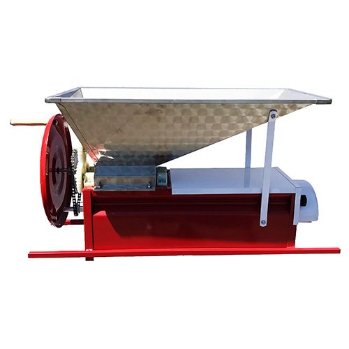 Fruit Crusher Wood with 10 lb. Hopper | Manual Hand Crank